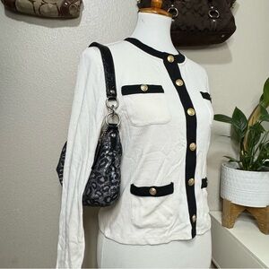 Vintage j.crew rib lady jacket with gold buttons